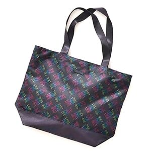 Victoria Secret "PINK" XL Stylish Black LogoTote Bag With Multi Color Pink Logo.